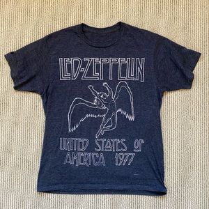 Led Zepplin gray band tee